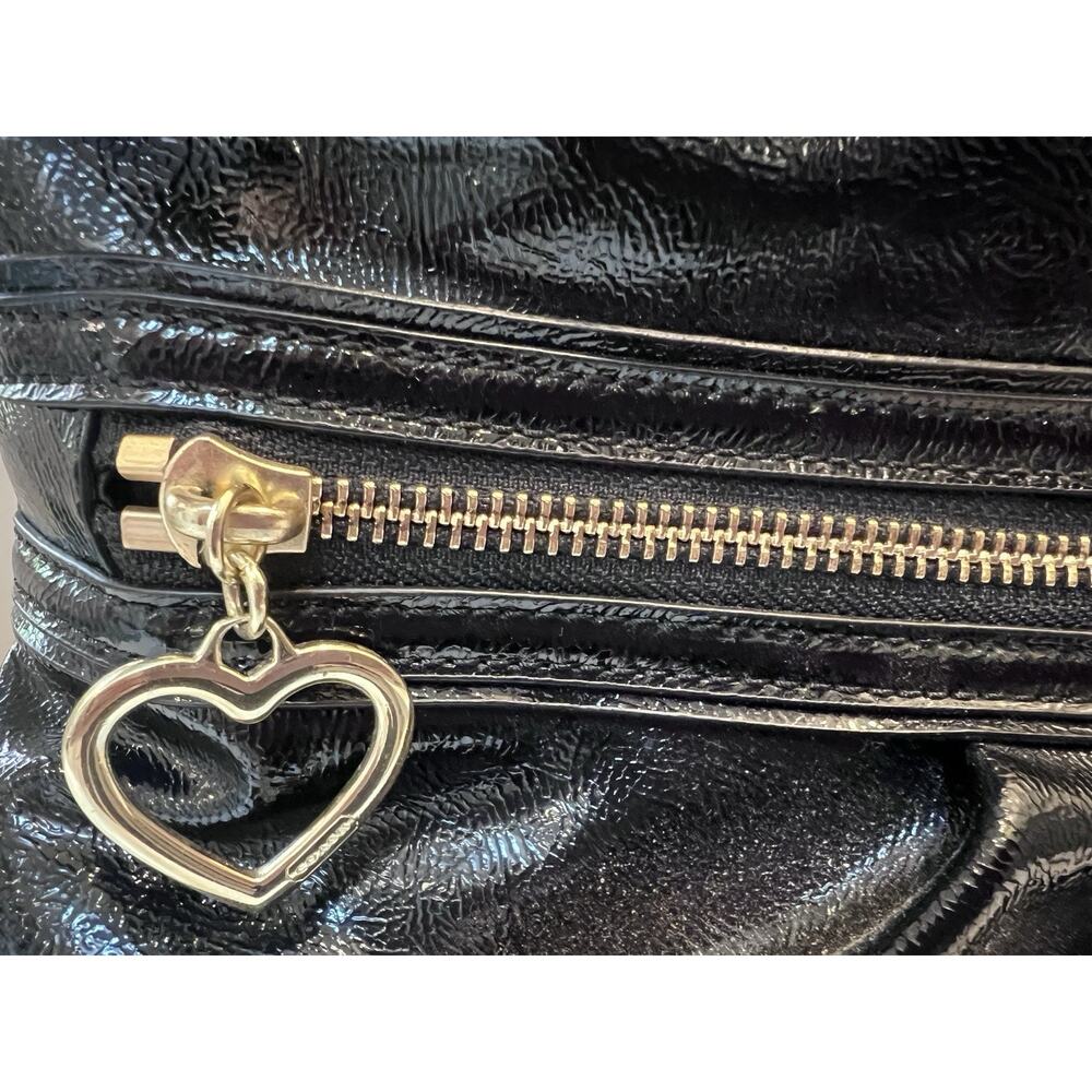 Coach Poppy Daisy Glam Patent Leather Shoulder Purse Tote Style F20004 - Picture 5 of 16